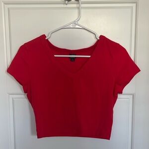 Target, wild fable cropped V-neck T-shirt size small